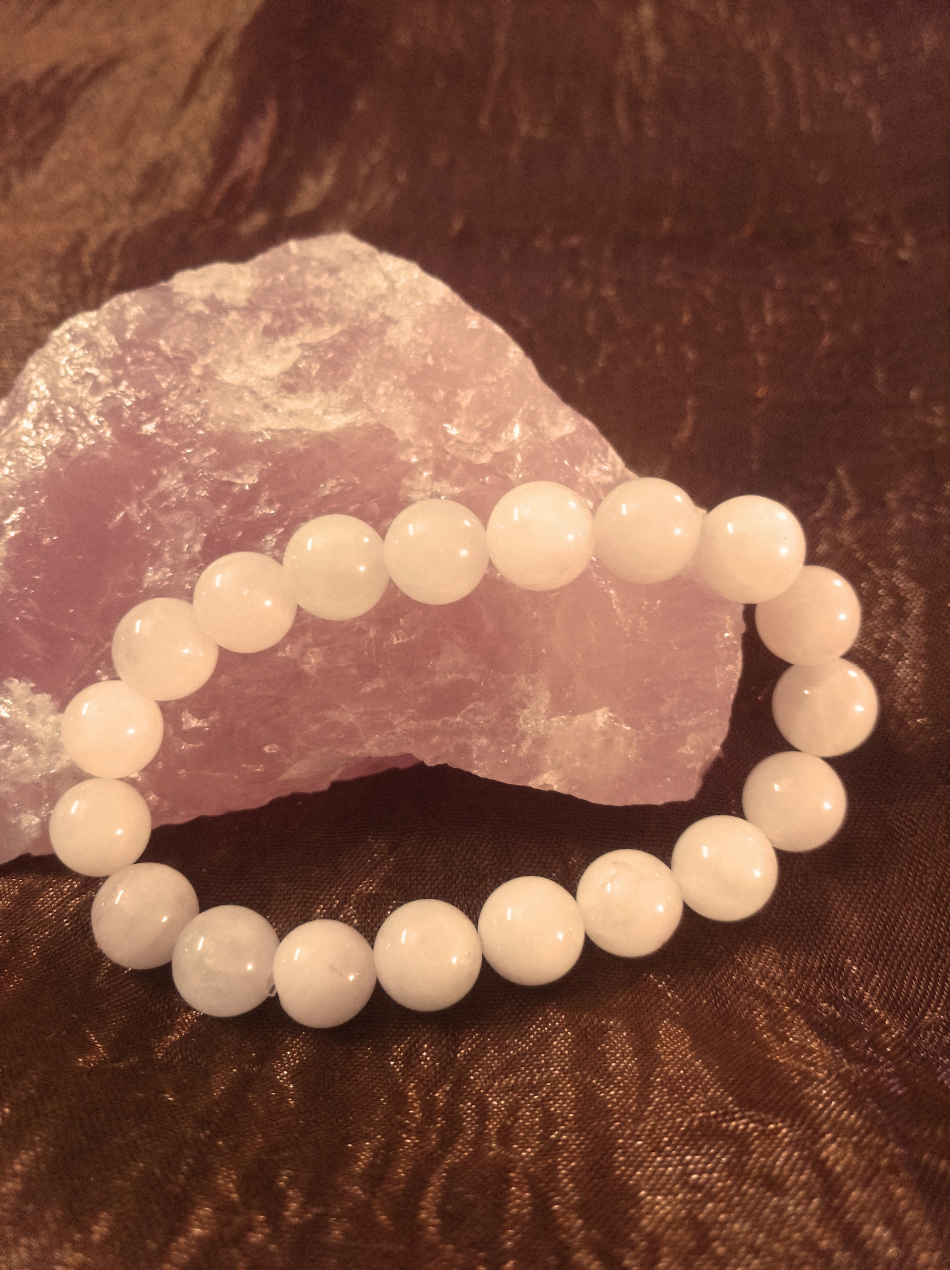 Bracelet en Pierre Quartz Rose