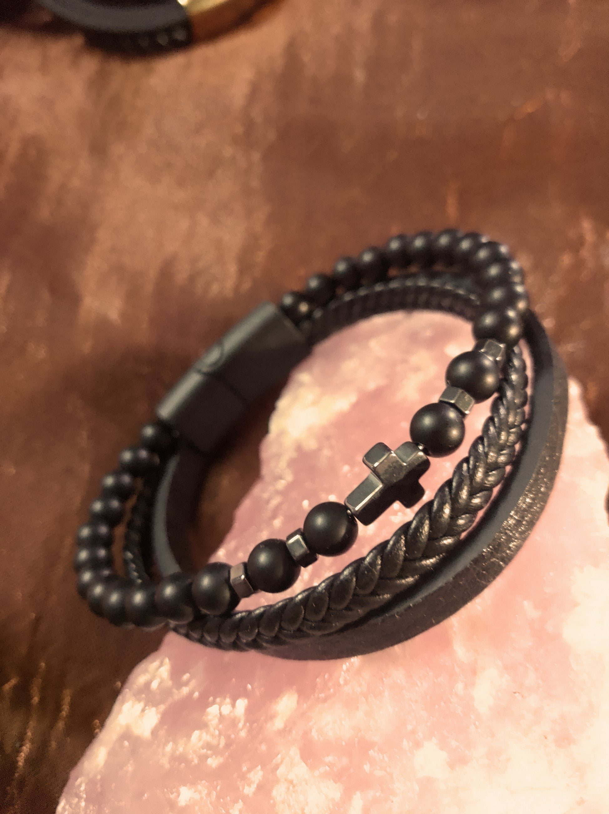 Bracelet en cuir de 21 cm