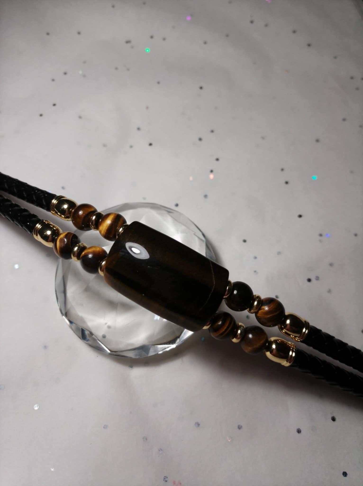 Bracelet Cuir et Oeil de Tigre