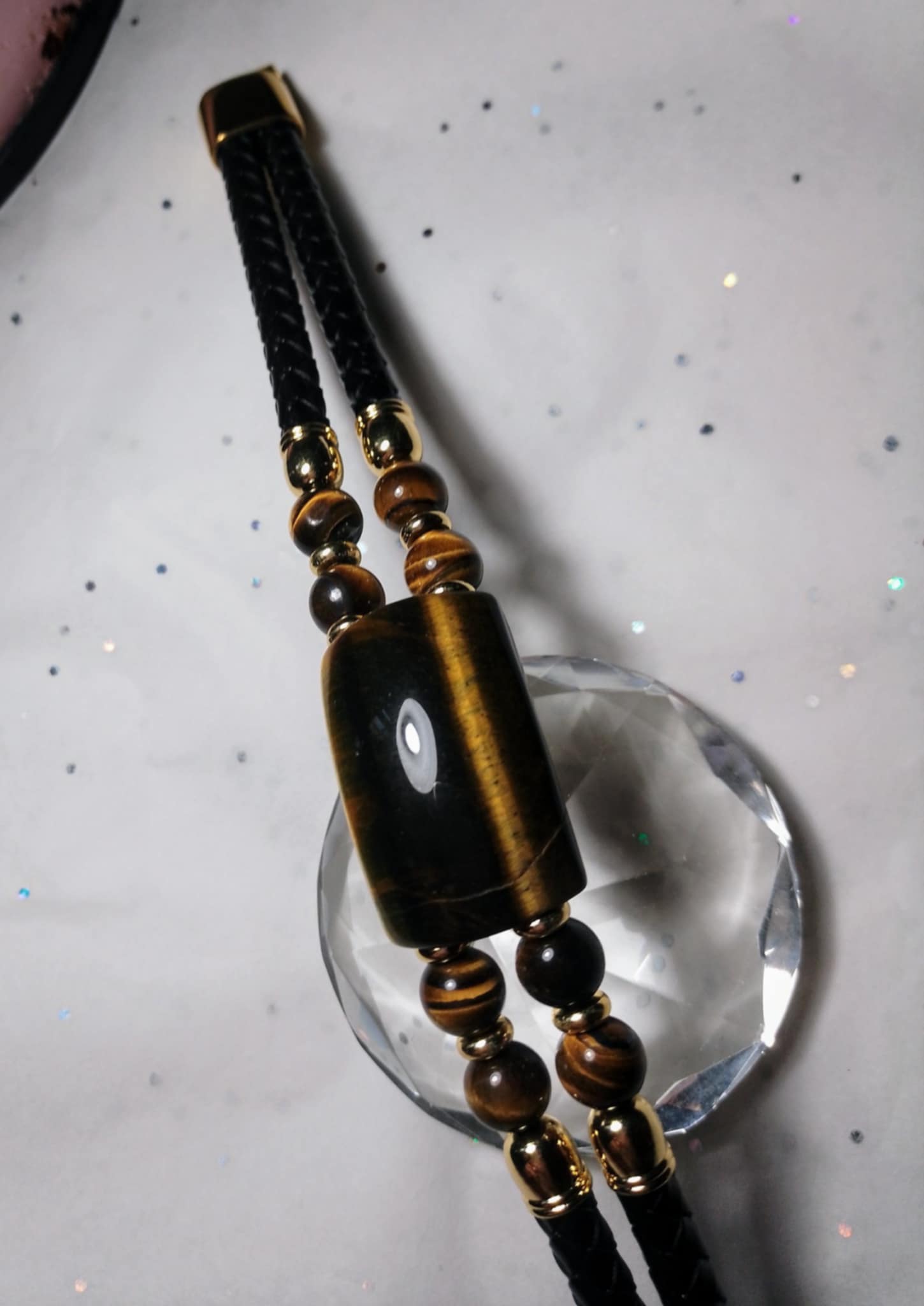 Bracelet Cuir et Oeil de Tigre