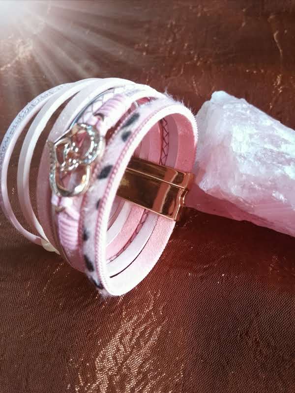 Bracelet cuir-simili cuir
