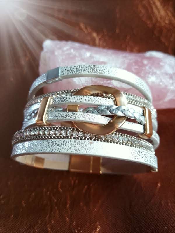 Bracelet cuir-simili cuir