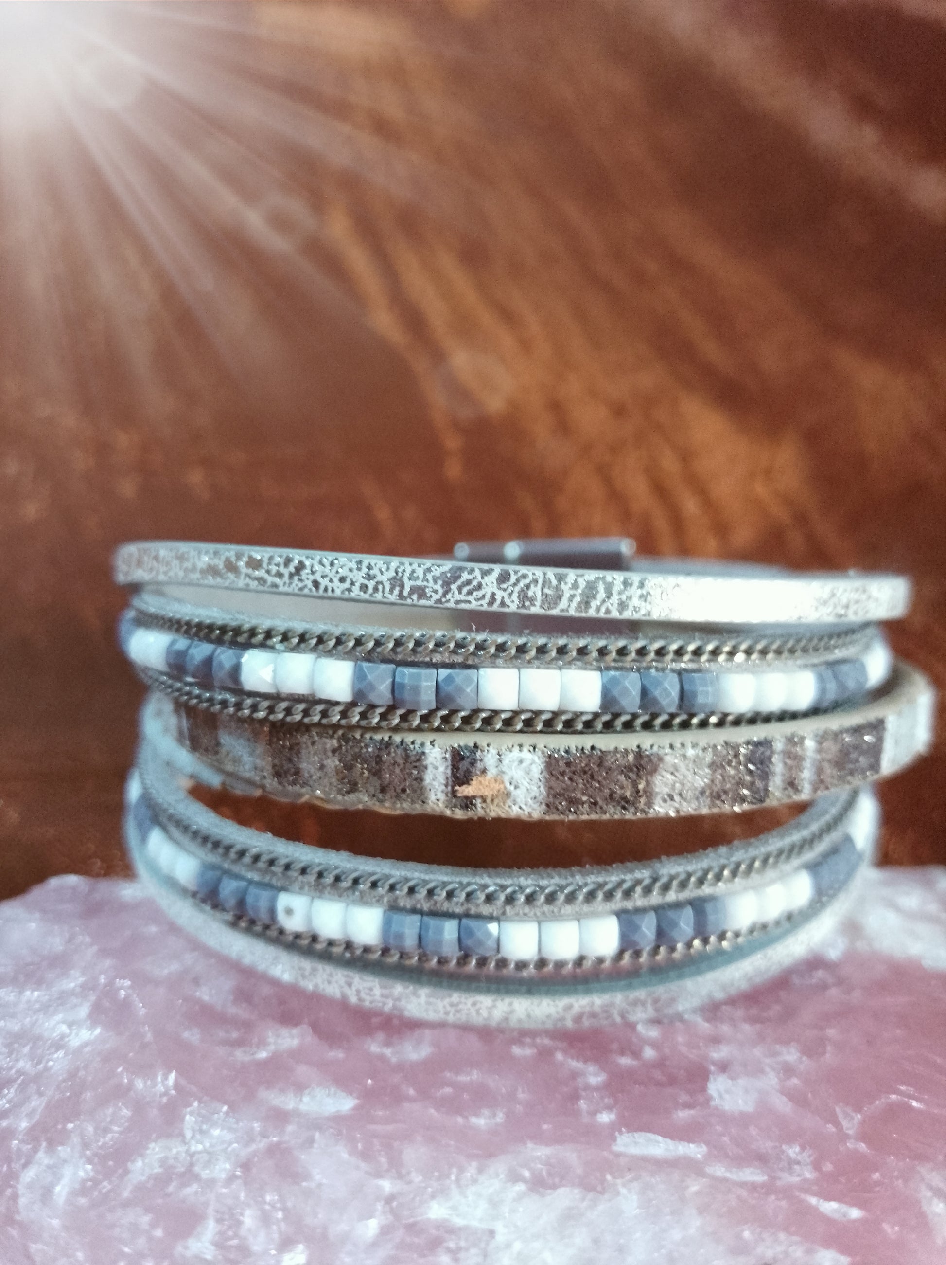 Bracelet cuir-simili cuir