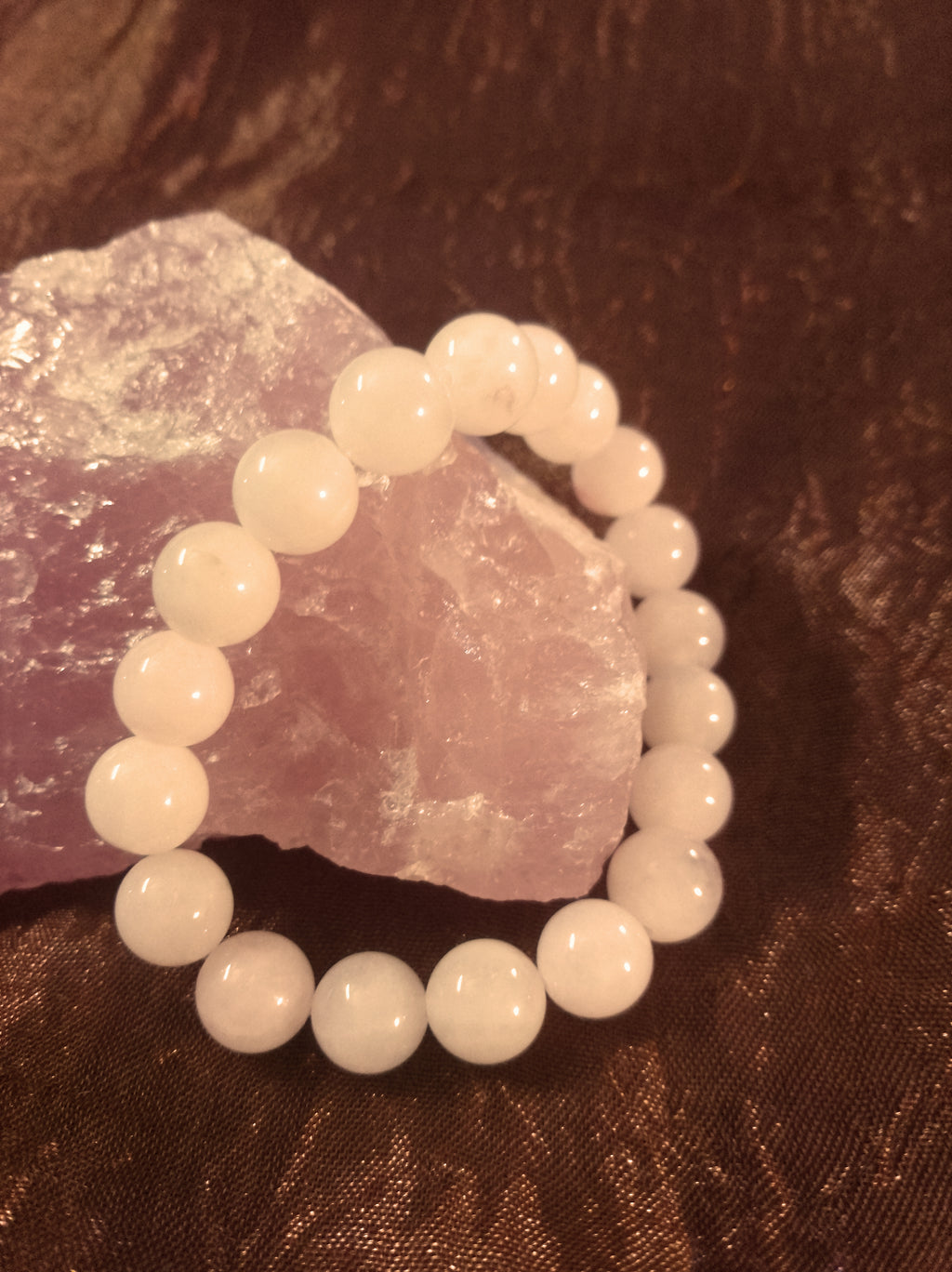 Bracelet en Pierre Quartz Rose