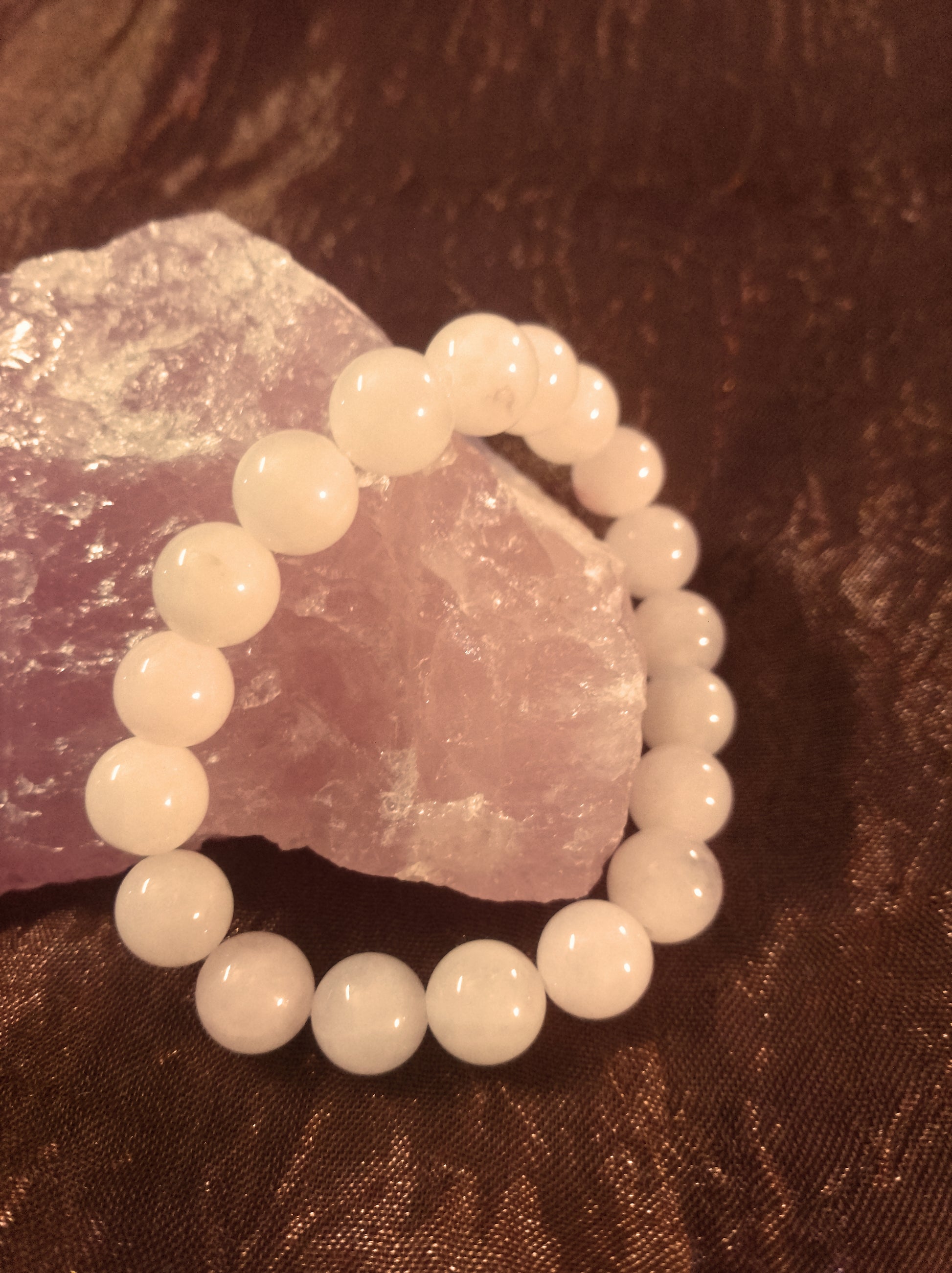 Bracelet en Pierre Quartz Rose
