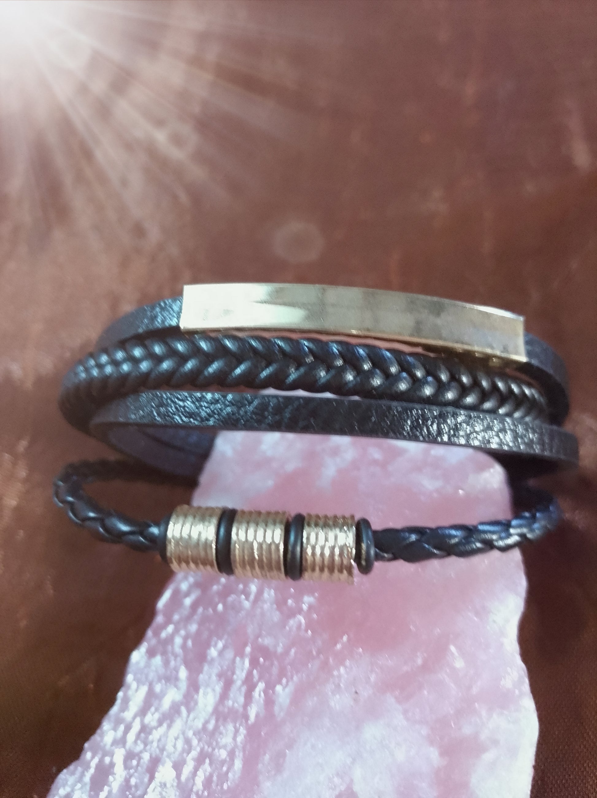 Bracelet en cuir de 21 cm