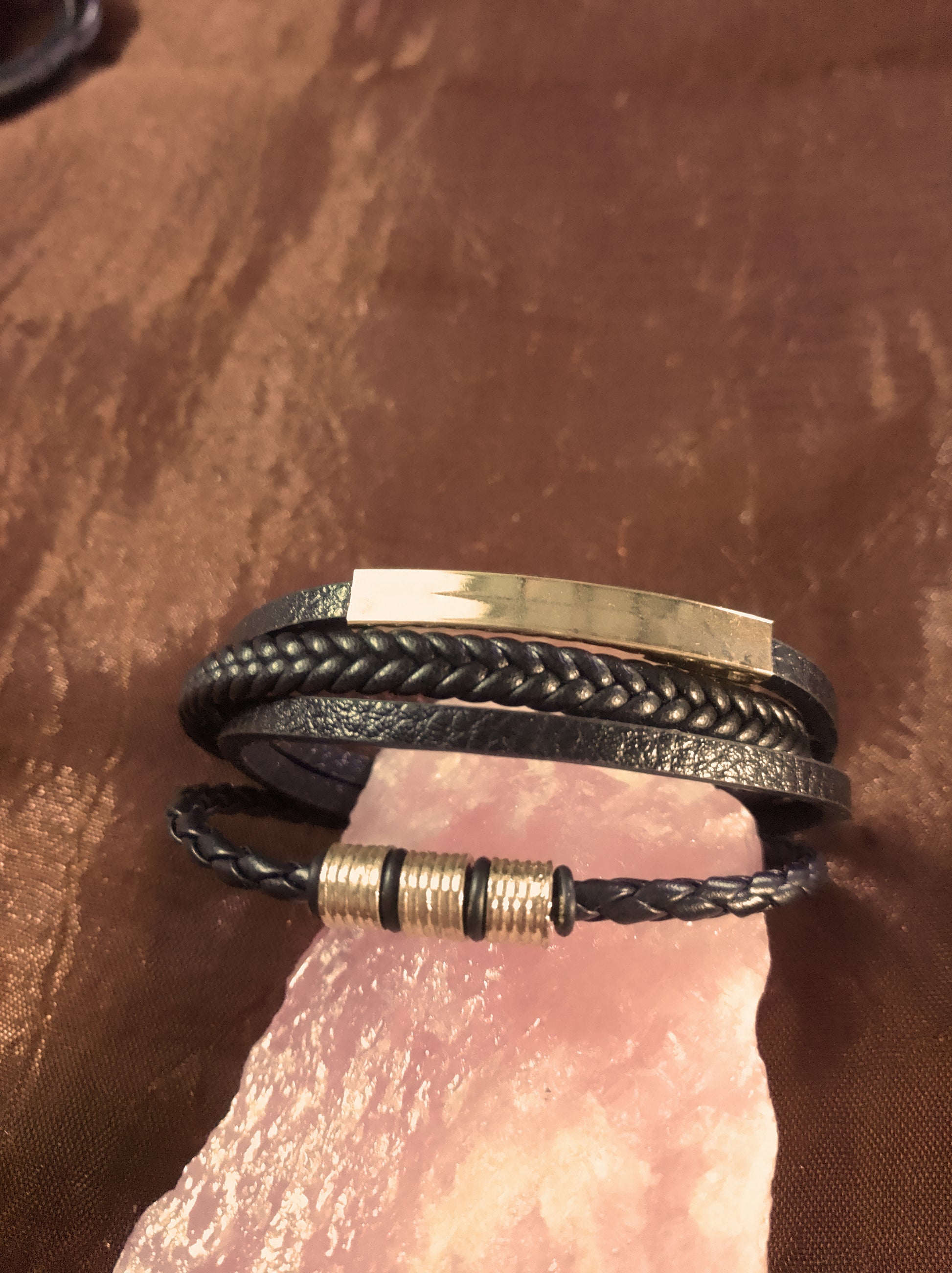Bracelet en cuir de 21 cm